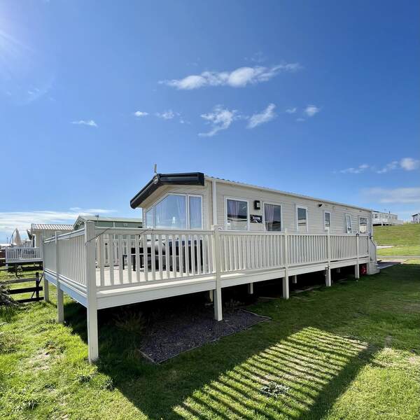 Seaside Caravan in Southerness Marianne Bay - external view