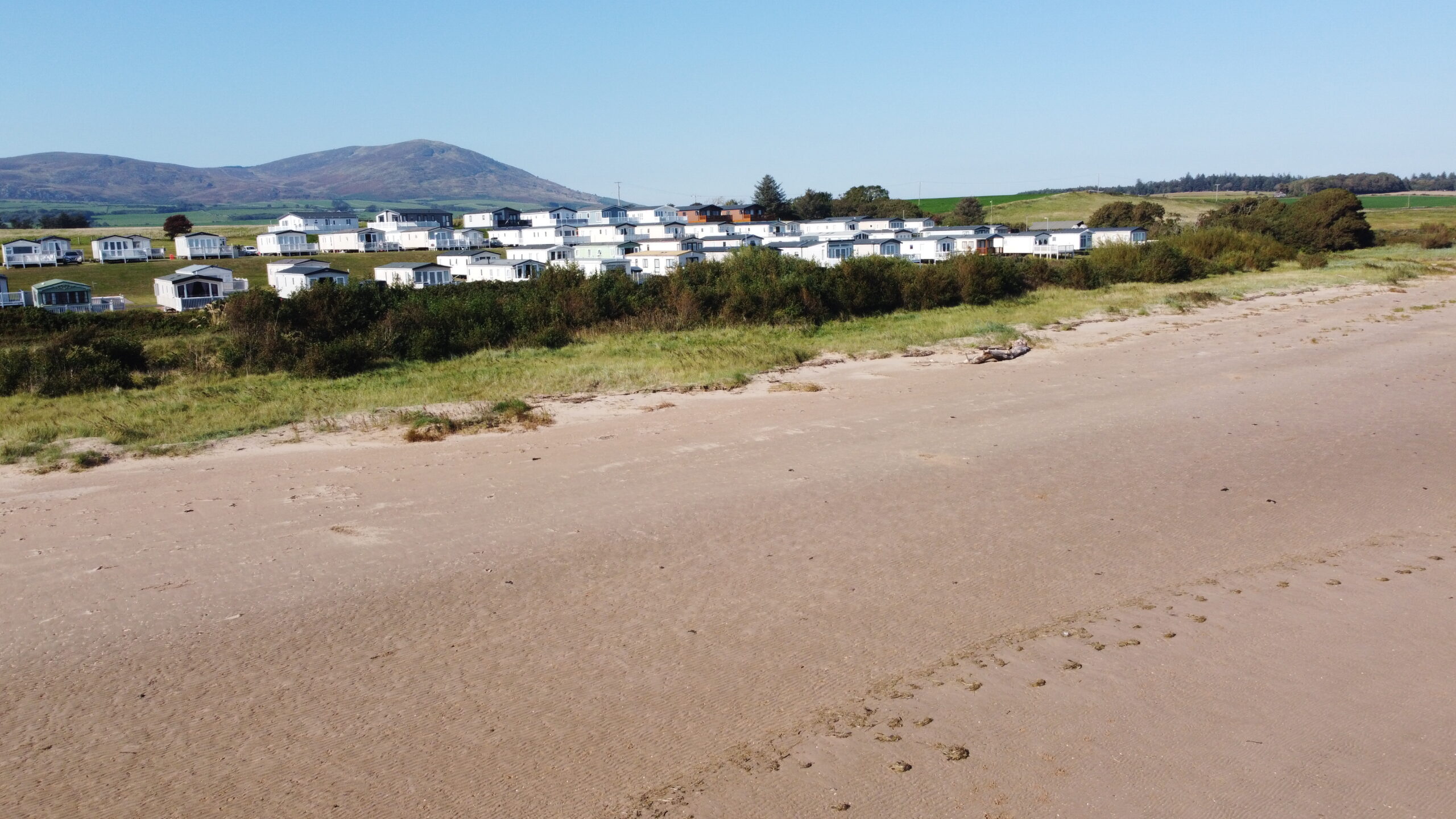 Seaside Caravan in Southerness Marianne Bay - external view